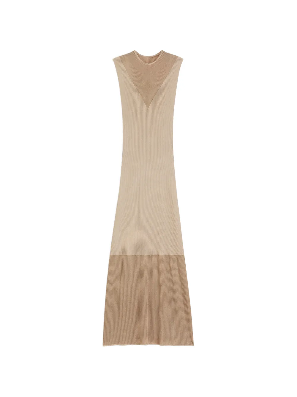 HUGO ribbed-knit sleeveless dress - Nude