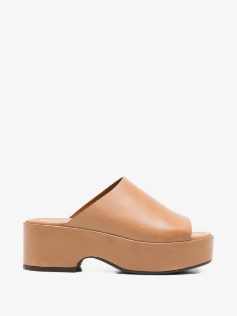 curiositè platform leather sandals