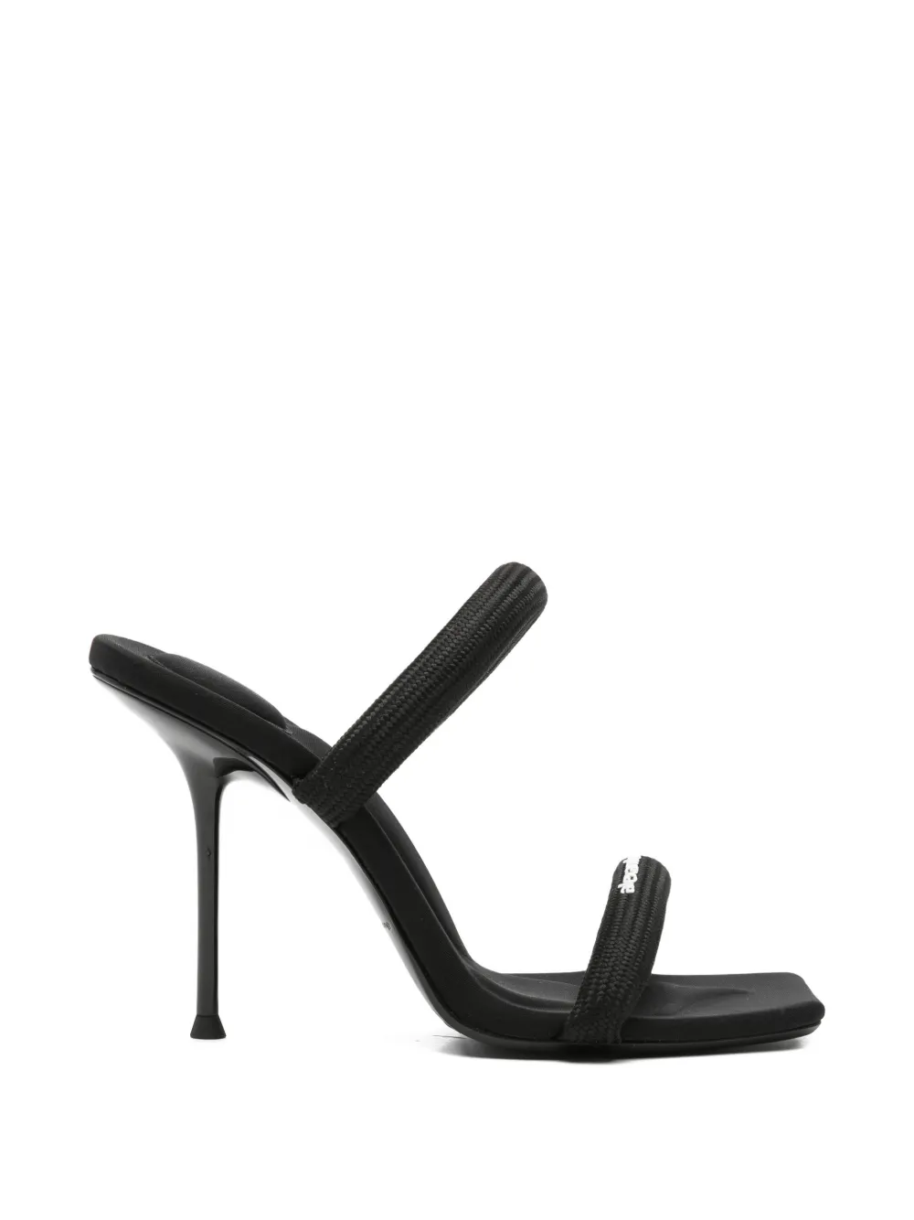 Pre-owned Alexander Wang Julie Logo-print Sandals In Black