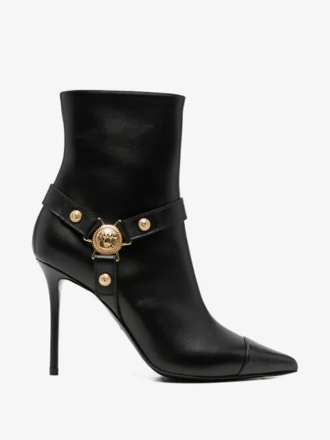 Balmain Pre-Owned Eva logo-plaque ankle boots