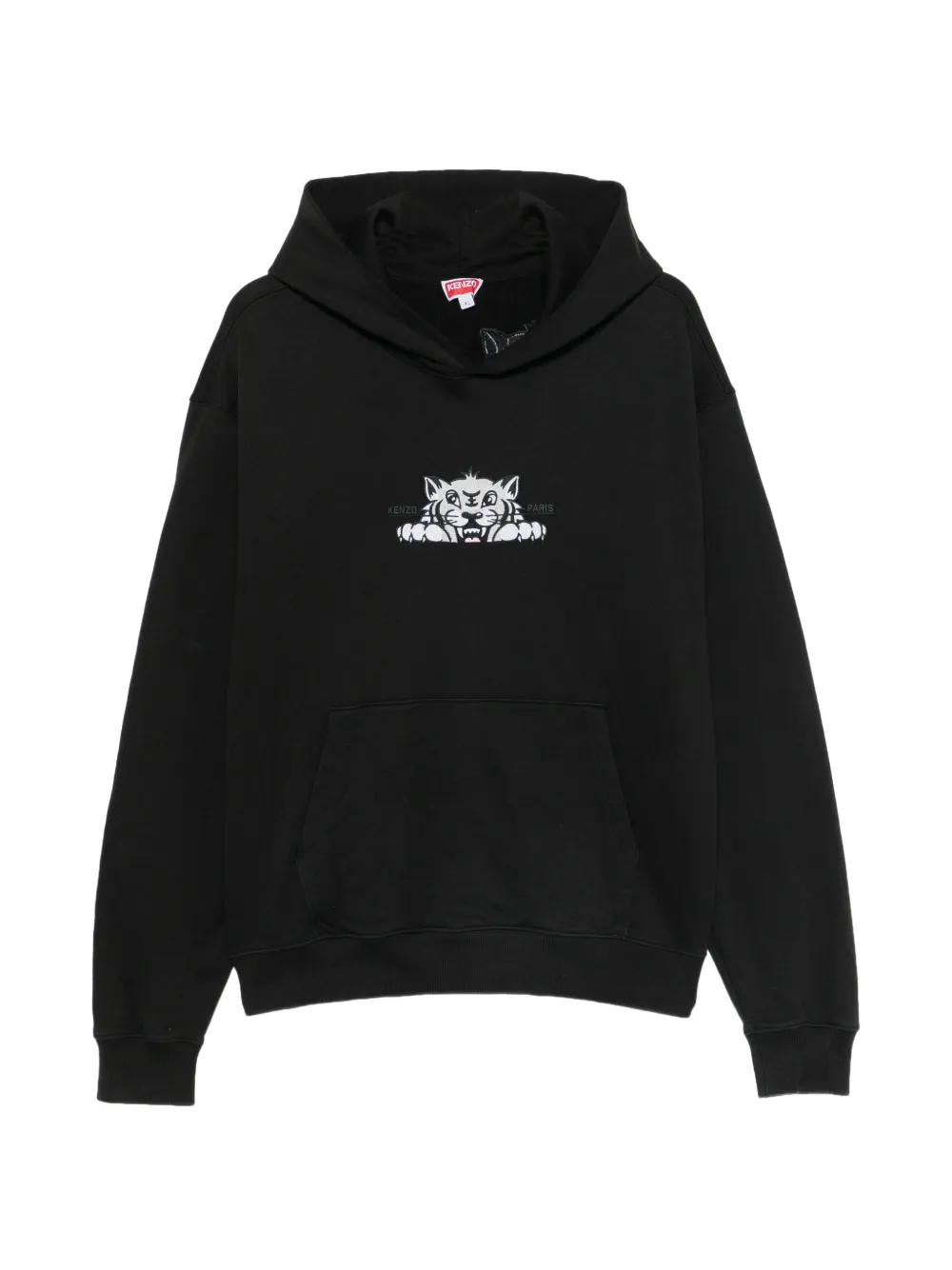 Kenzo Pre-Owned logo-embroidered hoodie - Nero