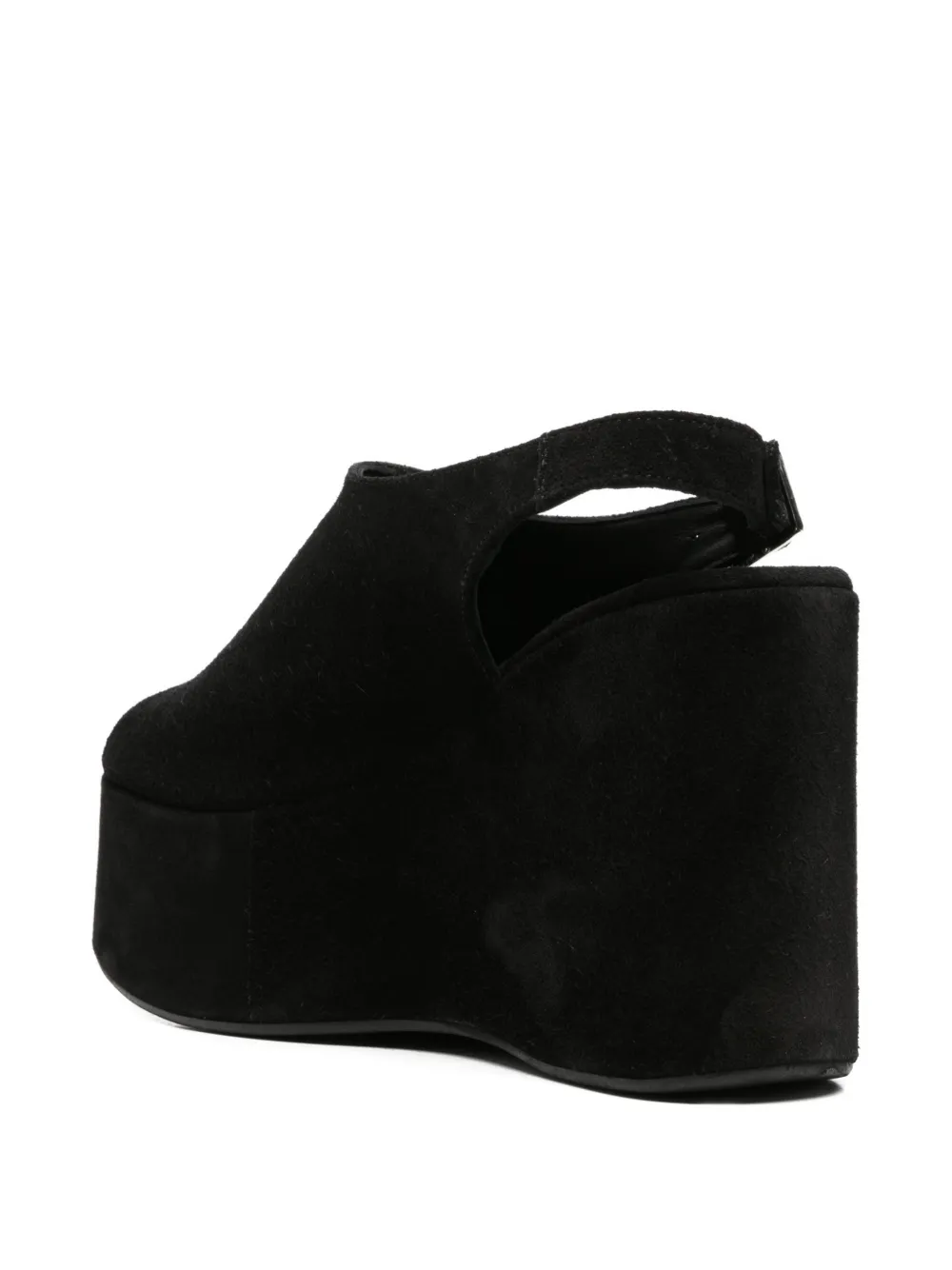 curiositè suede-finish platform sandals Zwart