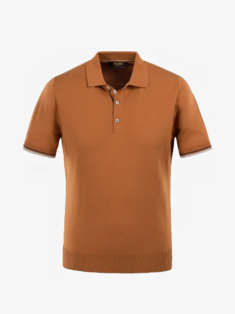 Moorer Adolfo striped-trim polo shirt
