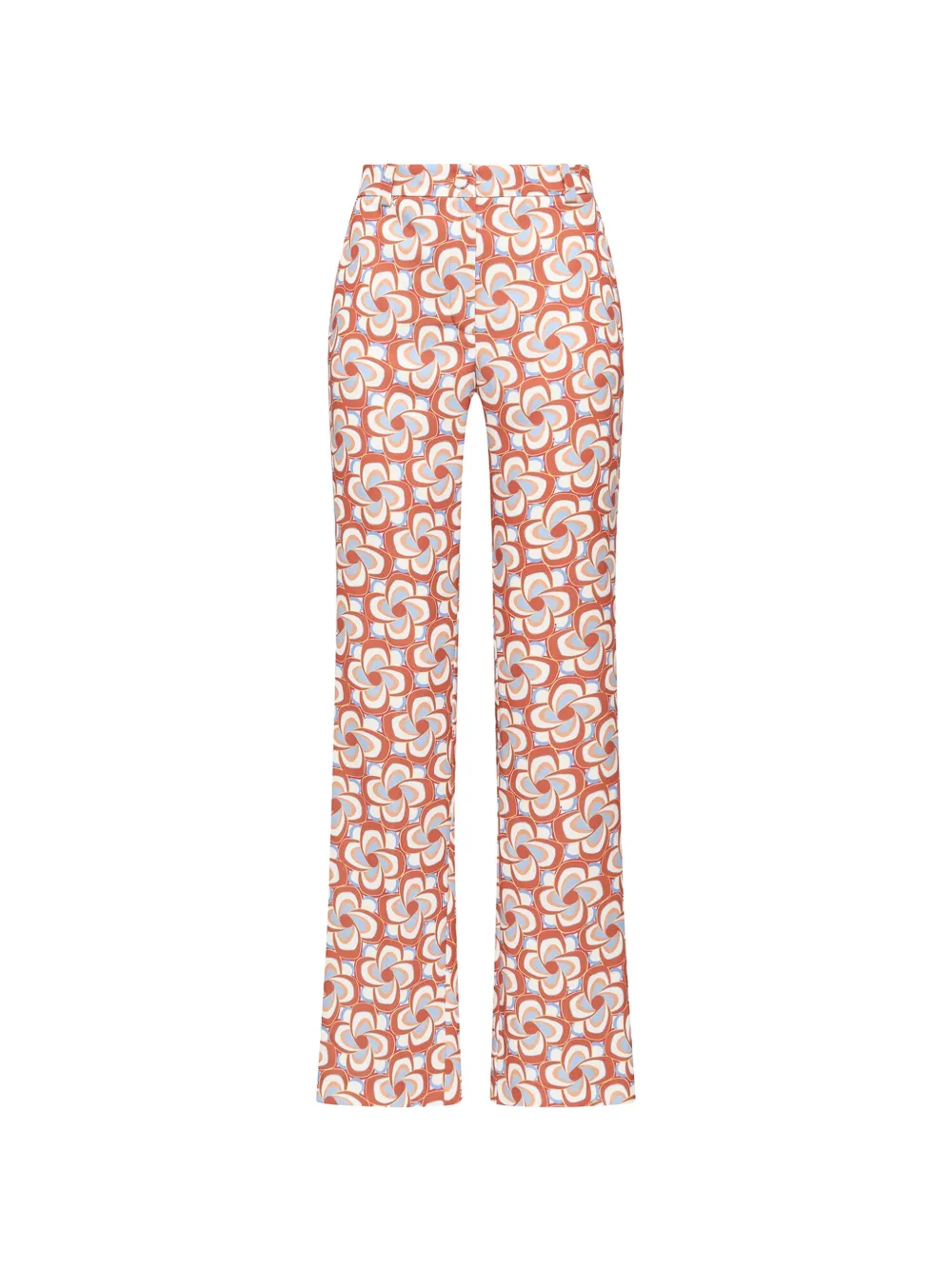 MALIPARMI Mouliné Cady floral-print trousers - Marrone