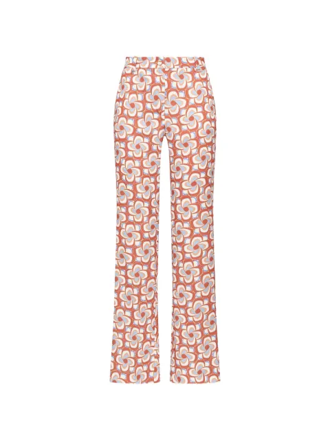 MALIPARMI Mouliné Cady floral-print  trousers