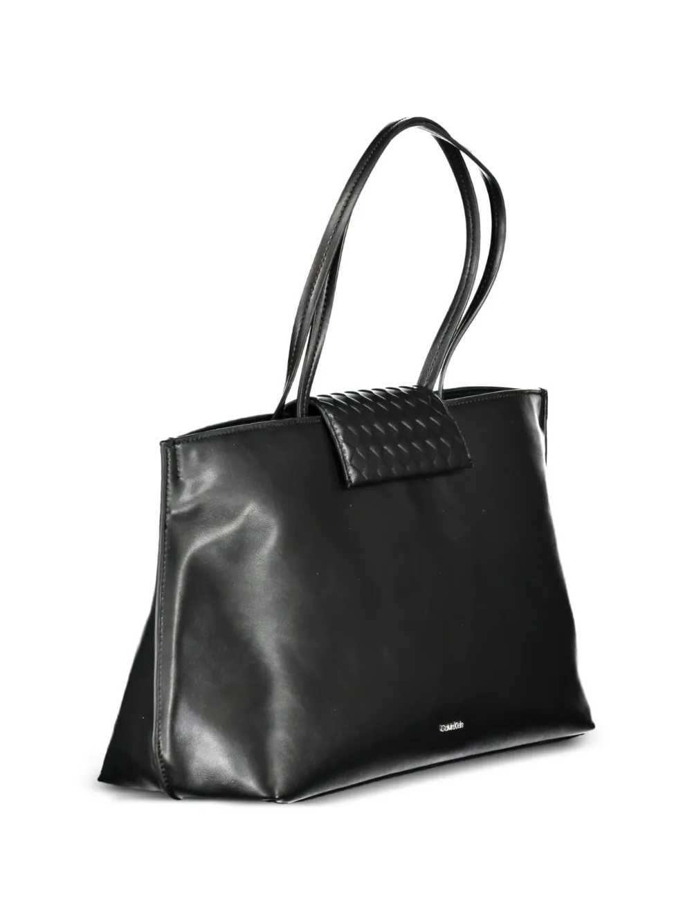 Calvin Klein Shopper met geweven detail Zwart