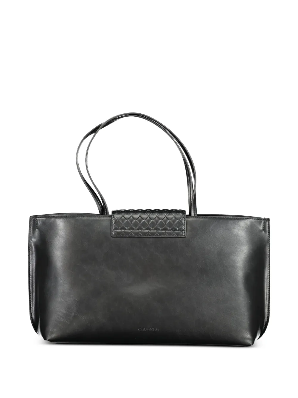 Calvin Klein Shopper met geweven detail Zwart