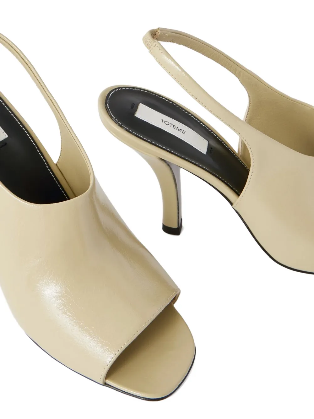 TOTEME Slingback pumps met open neus Beige
