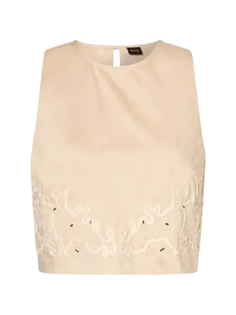 BOSS Besticktes Cropped-Oberteil