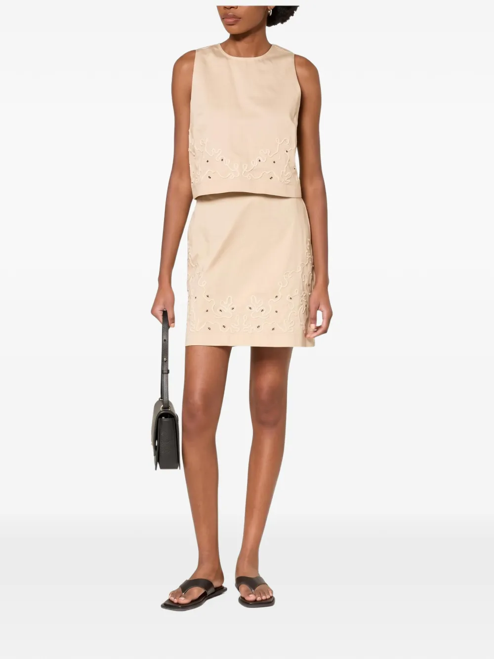 BOSS Cropped top Beige
