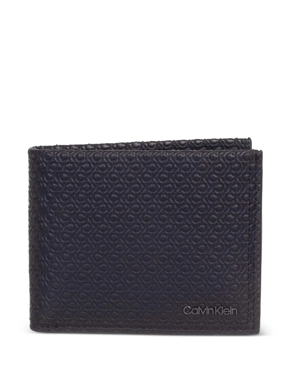 Calvin Klein monogram-debossed bifold wallet - Nero