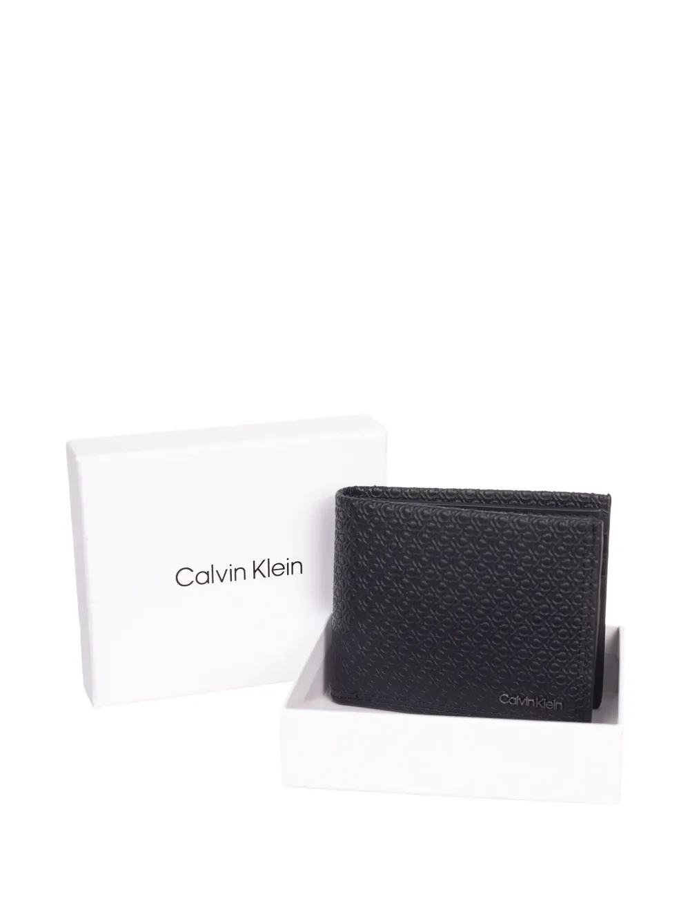Calvin Klein Portemonnee met monogram-reliëf Zwart
