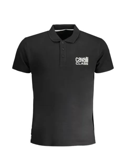 Cavalli Class Camisa polo com logo bordado
