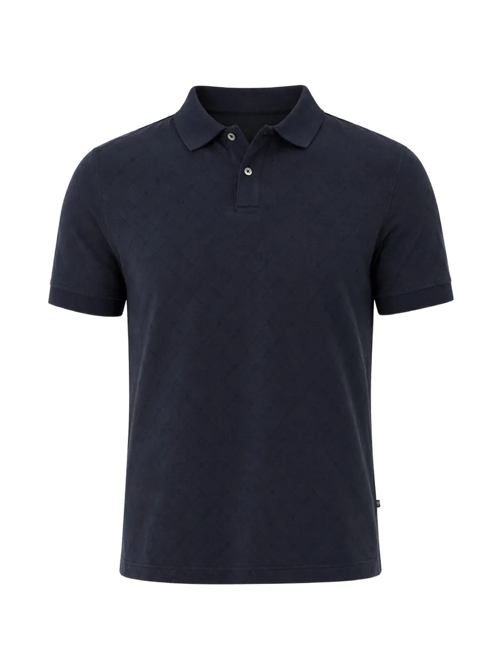 GUESS USA monogram-pattern short-sleeve polo shirt - Blu