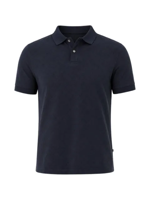 GUESS USA monogram-pattern short-sleeve polo shirt