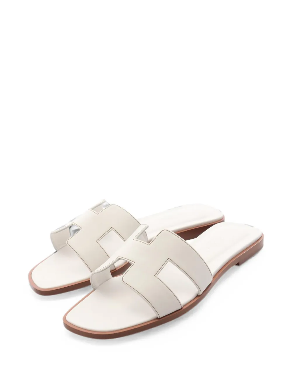 Hermès Pre-Owned Oran calf leather sandals - Weiß