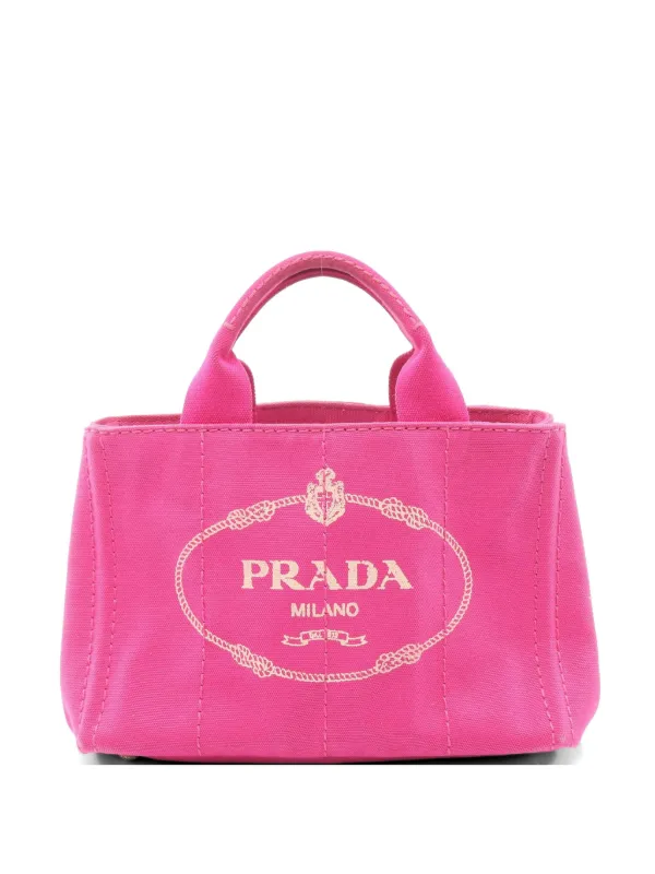 Prada Pre-owned 2000s Canapa Canvas Tote Bag in Pink