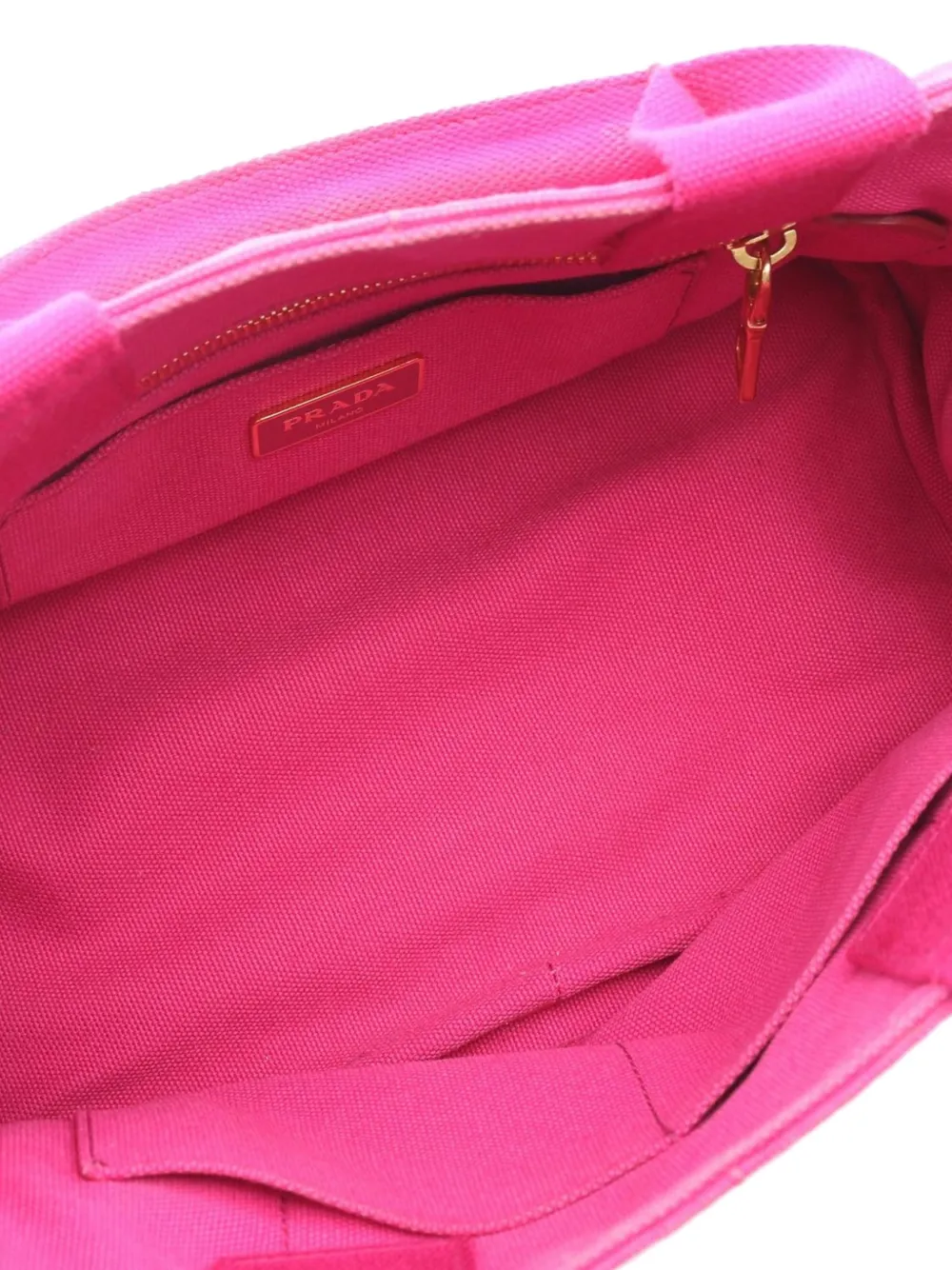 Prada Pre-owned 2000s Canapa Canvas Tote Bag in Pink, view 3