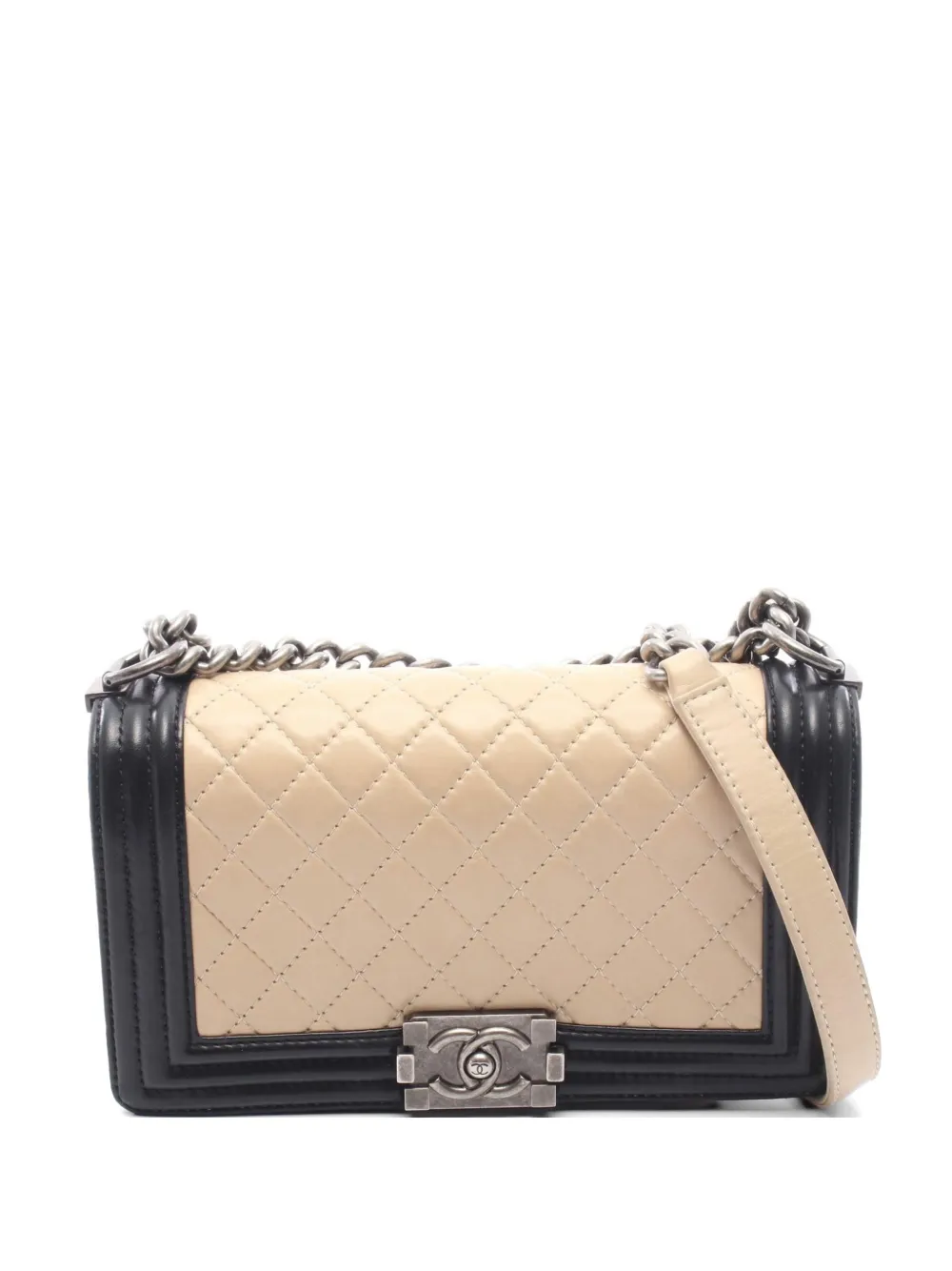 CHANEL Pre-Owned 2012-2013 Boy Chanel chain shoulder bag - Nude