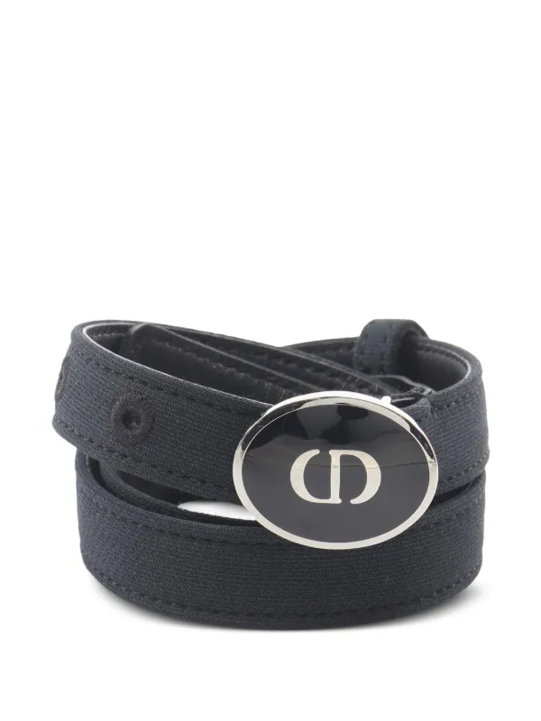 Dior Pre-owned 2010s Cd-logo Belt in Black