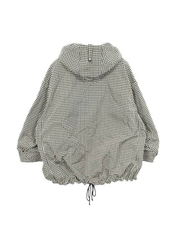 Christian Dior Pre-Owned 2010s Houndstooth Hooded Jacket | Black