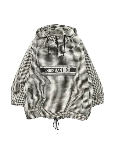 Christian Dior Pre-Owned 2010s houndstooth hooded jacket