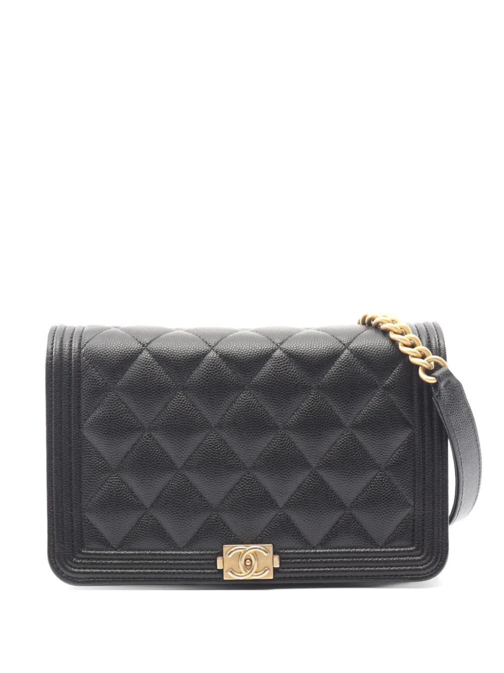 CHANEL Pre-Owned 2020-2021 Boy chain wallet - Nero