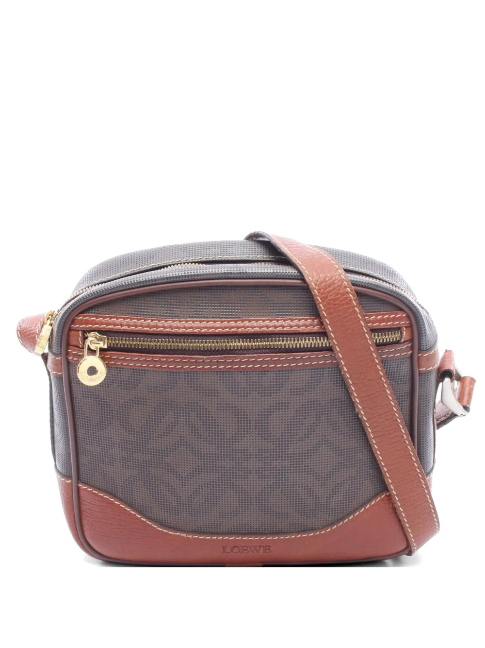 Loewe Pre-Owned 2000s anagram shoulder bag - Marrone