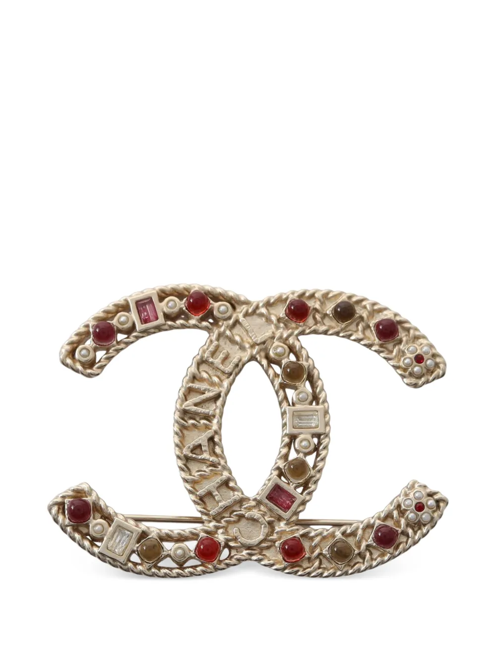 CHANEL Pre-Owned 1986-1988 Coco Mark brooch - Gold