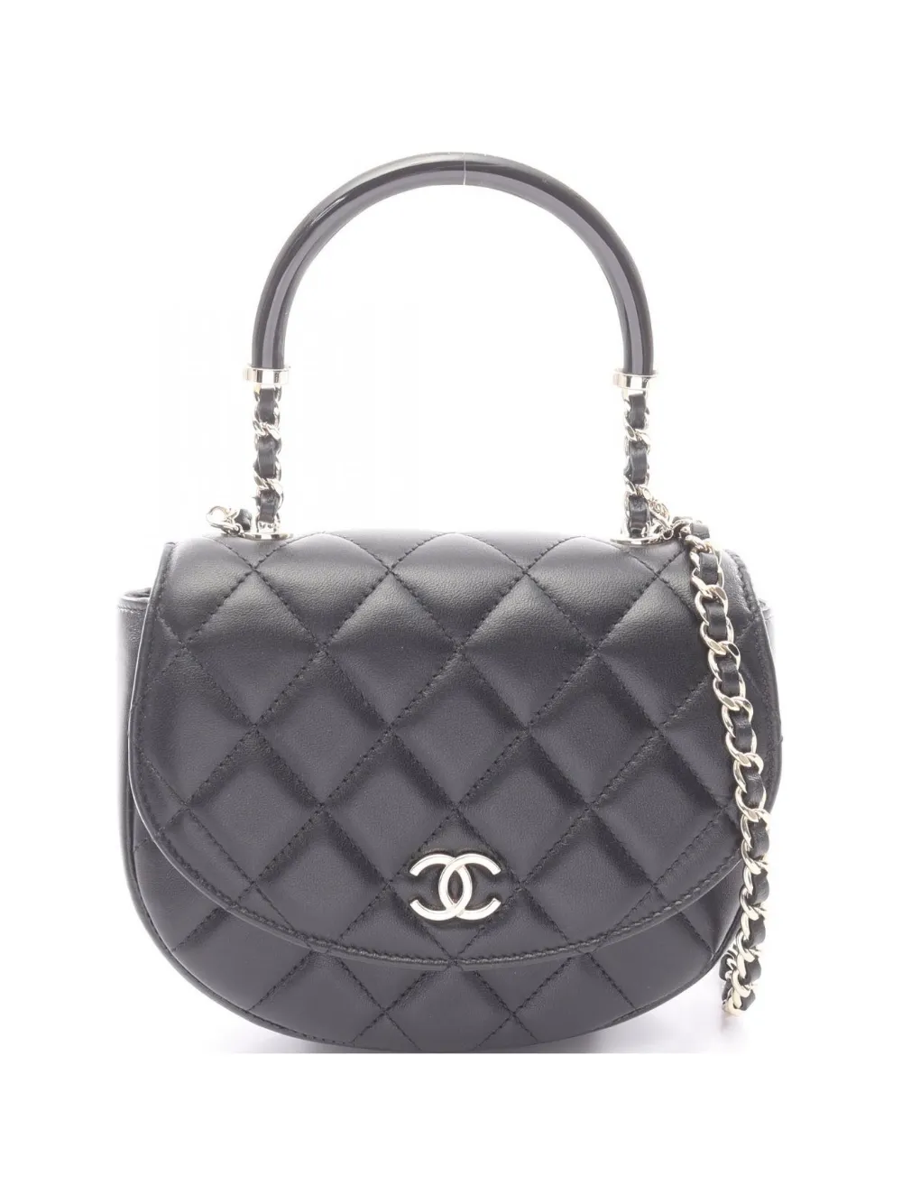 CHANEL Pre-Owned 2021 matelassé chain shoulder bag - Nero