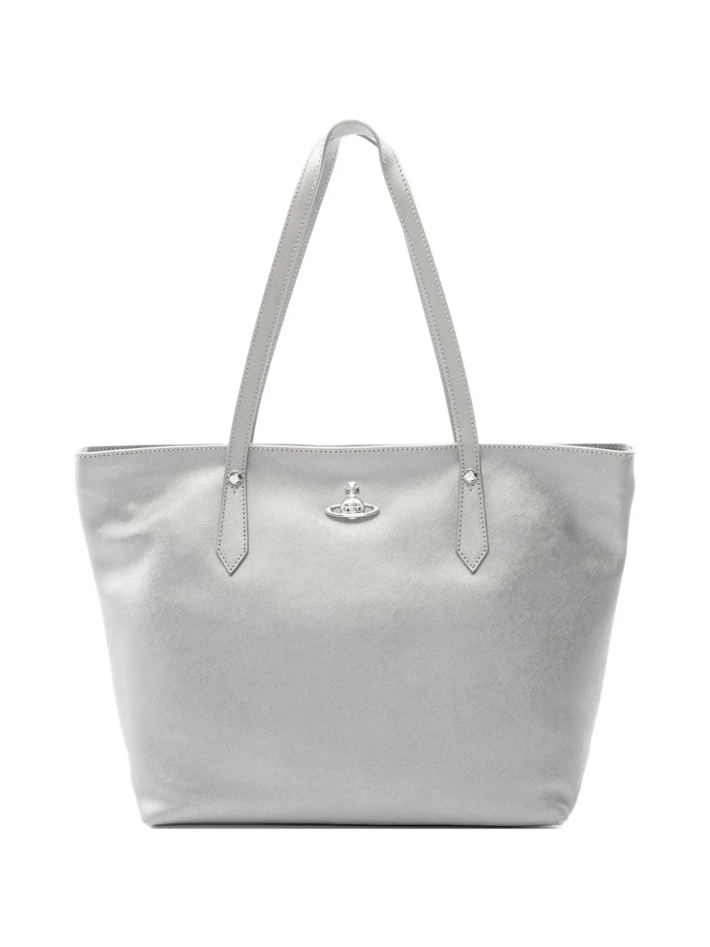 Vivienne Westwood Pre-Owned Orb leather tote bag - Grigio
