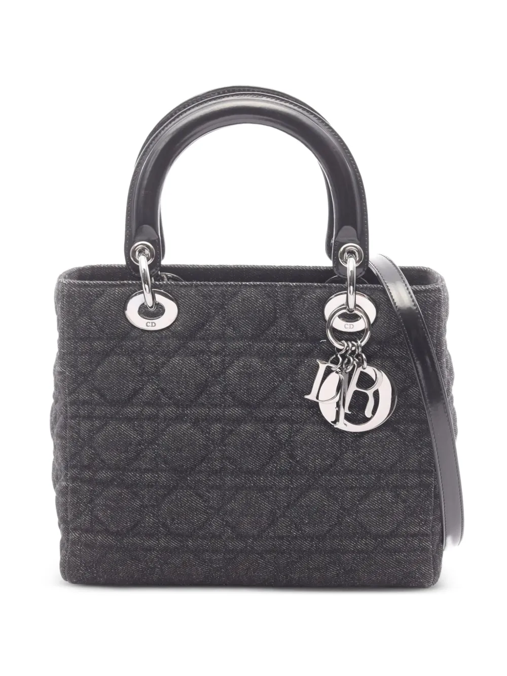 Christian Dior Pre-Owned 2010s Lady Dior Cannage two-way handbag - Grigio