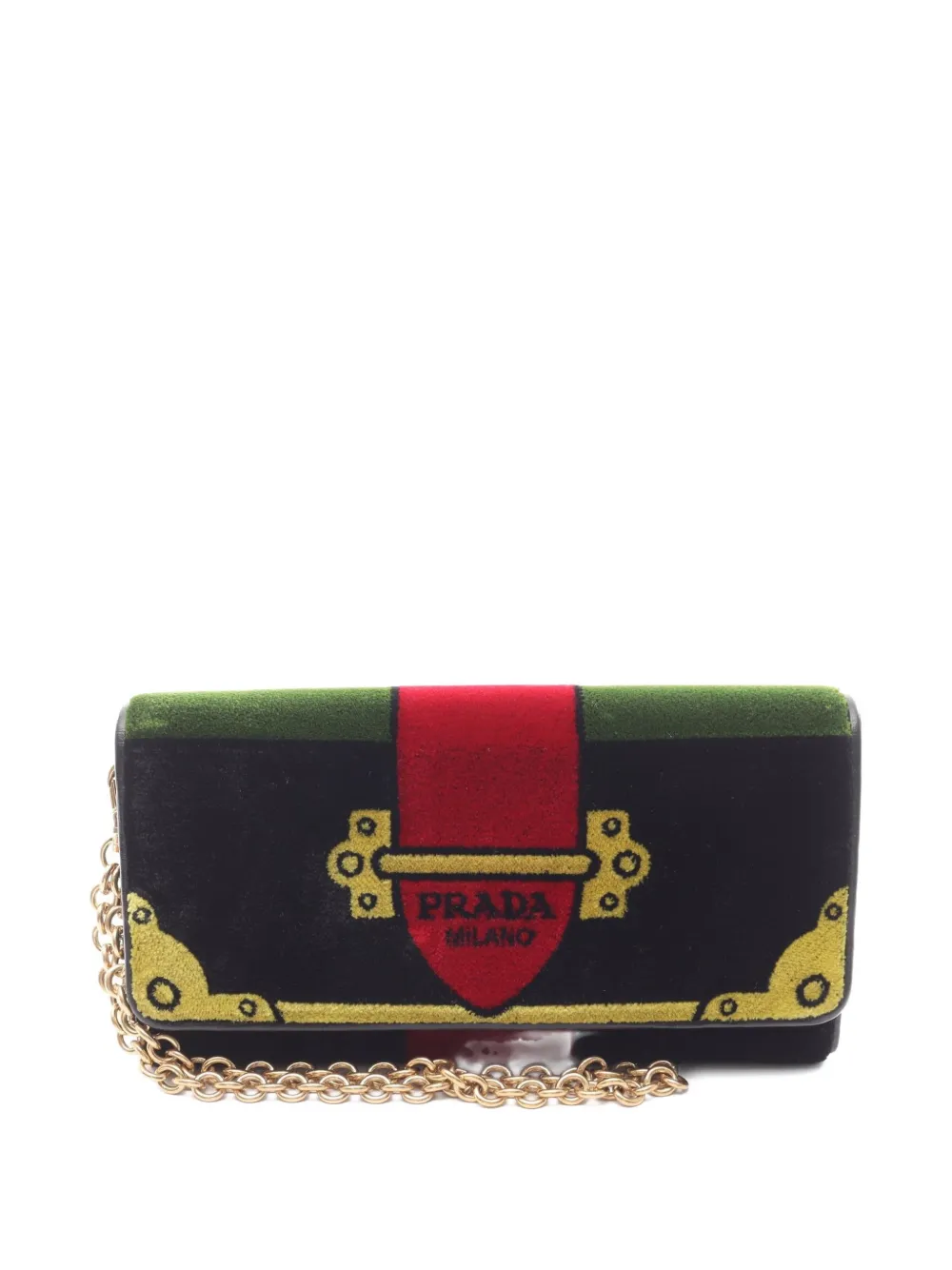 Prada Pre-Owned 2010s Velluto Ricamo bi-fold wallet - Nero