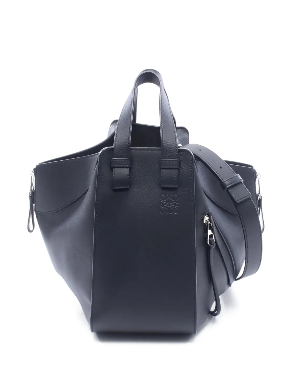 Loewe 2020s small Hammock leather two-way handbag in Schwarz
