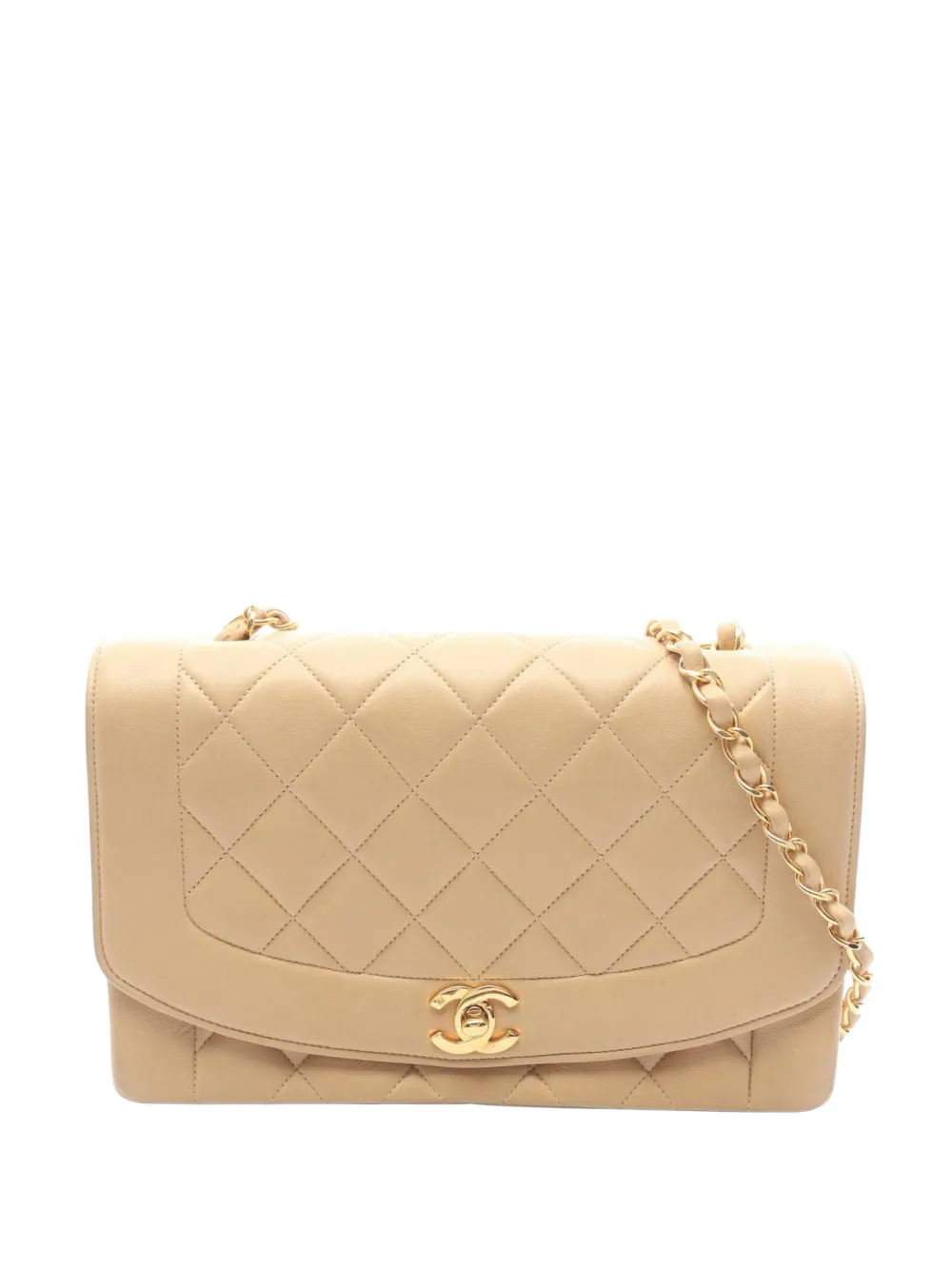CHANEL Pre-Owned 2010s Diana Matelassé shoulder bag - Toni neutri