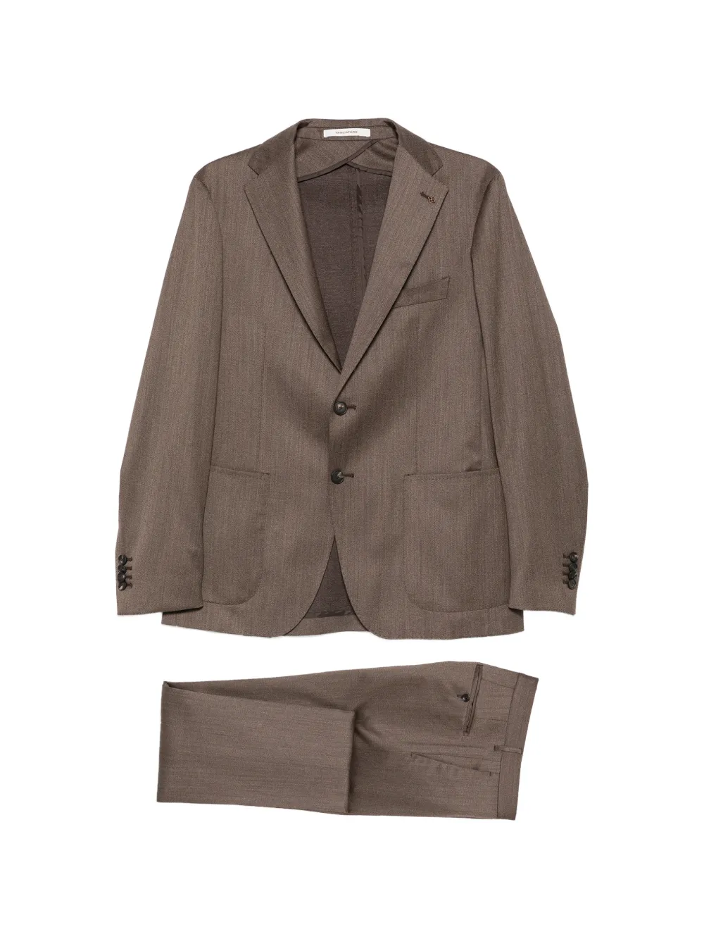 Tagliatore single-breasted notched-lapel suit - Marrone