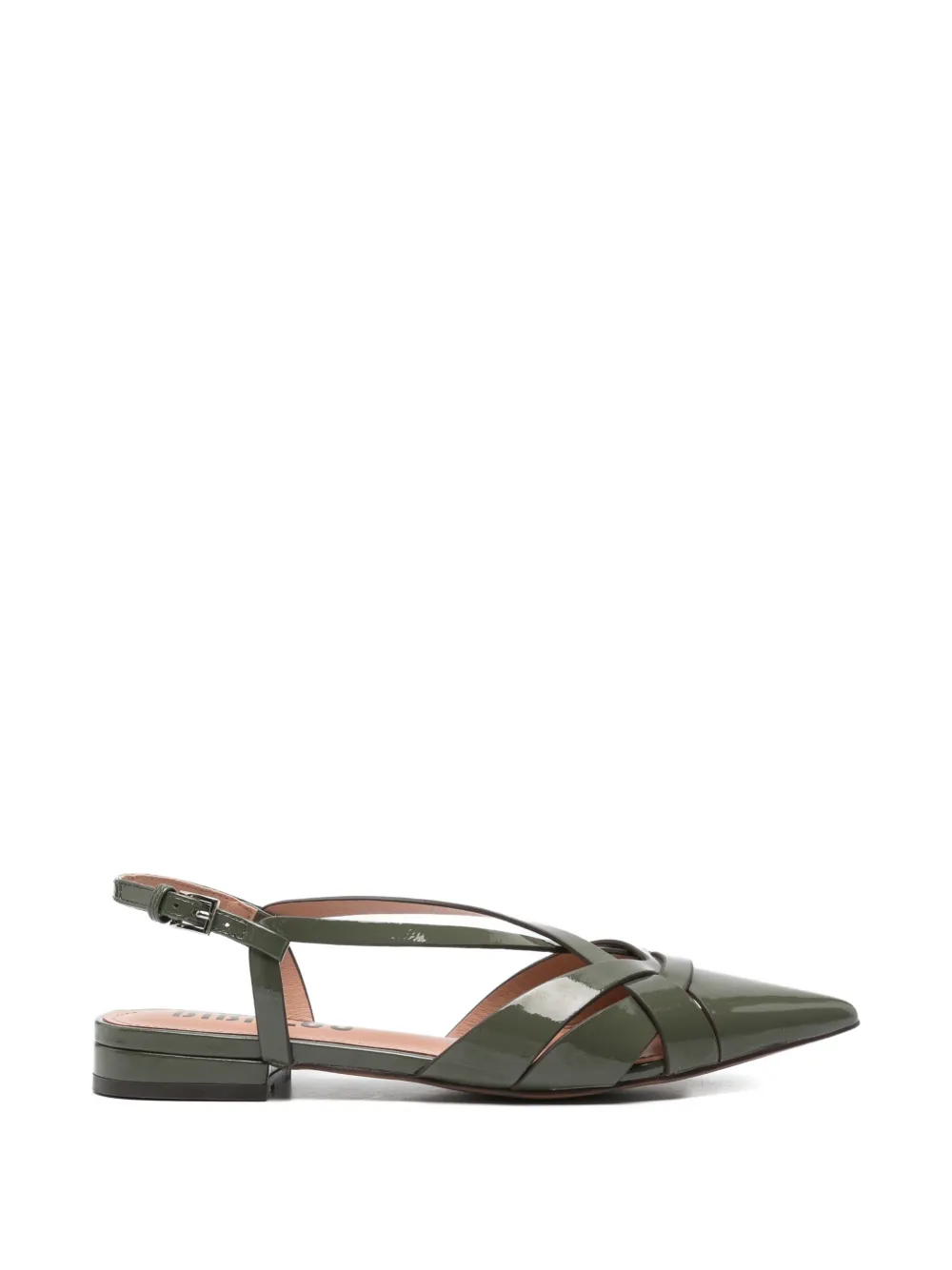 Bibi Lou Nolia patent-finish caged sandals Groen