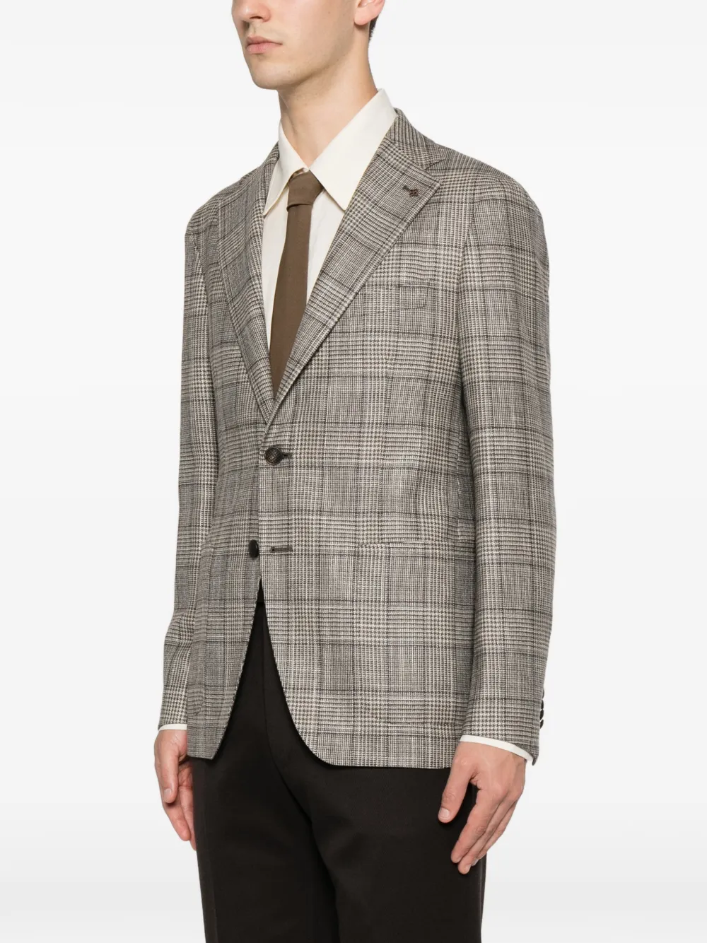 Tagliatore Blazer met bewerkte revers Bruin