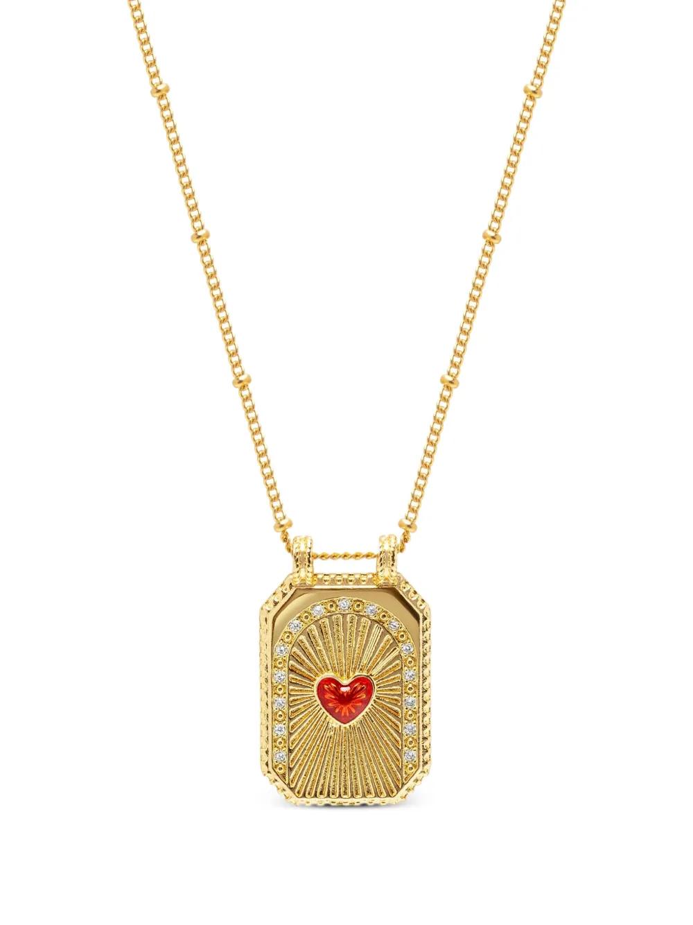 Nialaya Jewelry heart-cut pendant necklace - Oro