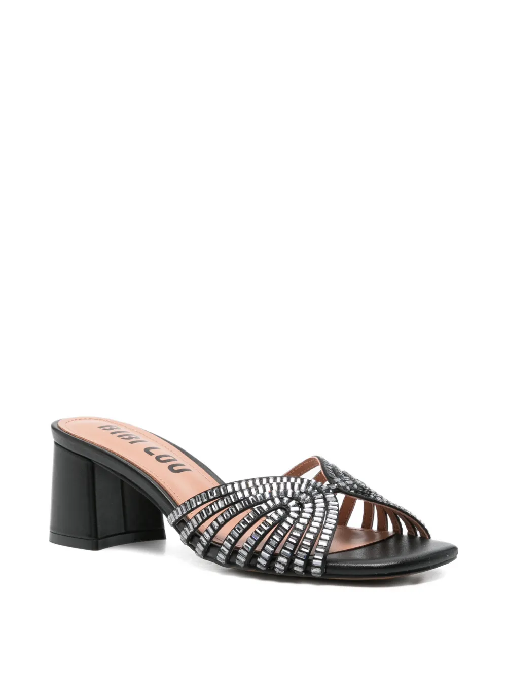 Bibi Lou Serabi crystal-embellished caged sandals Zwart