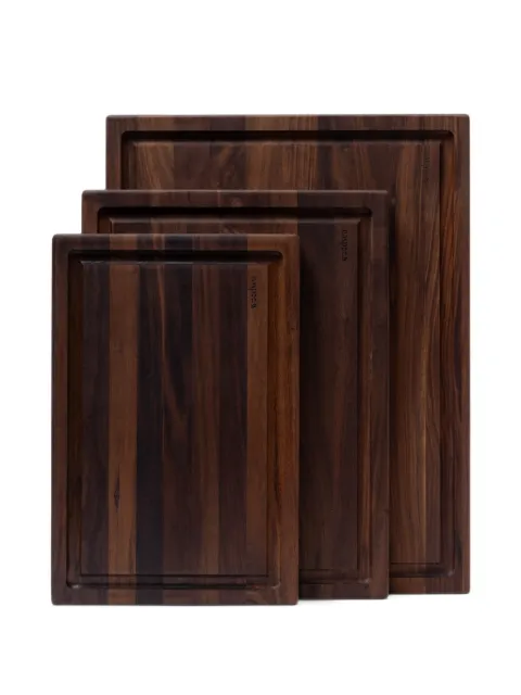 woodsea grooved wooden chopping board (set of three)