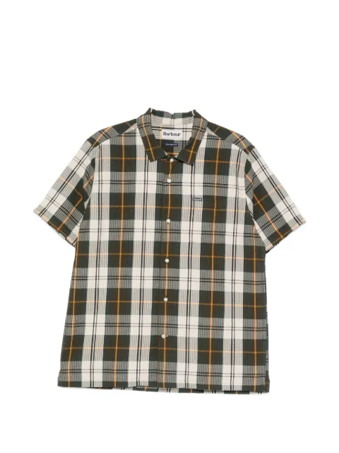 Barbour tartan-pattern seersucker shirt