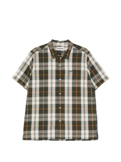 Barbour tartan-pattern seersucker shirt