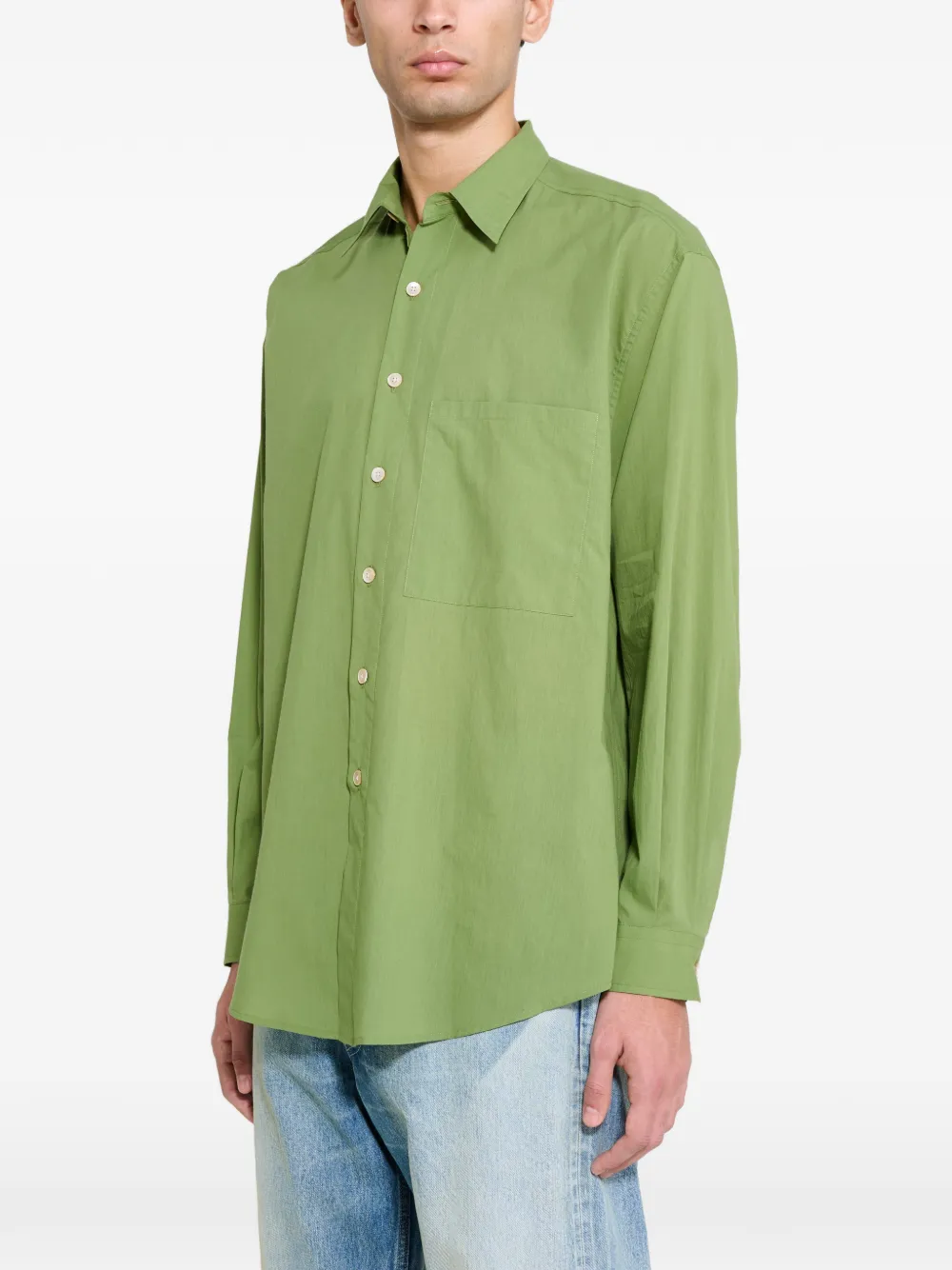  Auralee Camisa De Algodón - Verde 