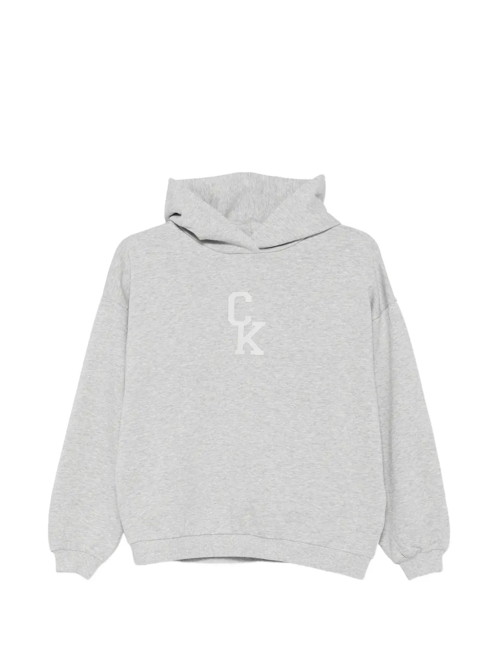 Calvin Klein Kids logo-print hoodie - Grigio