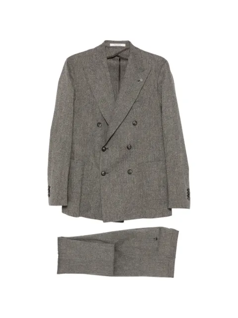 Tagliatore double-breasted peaked-lapel suit