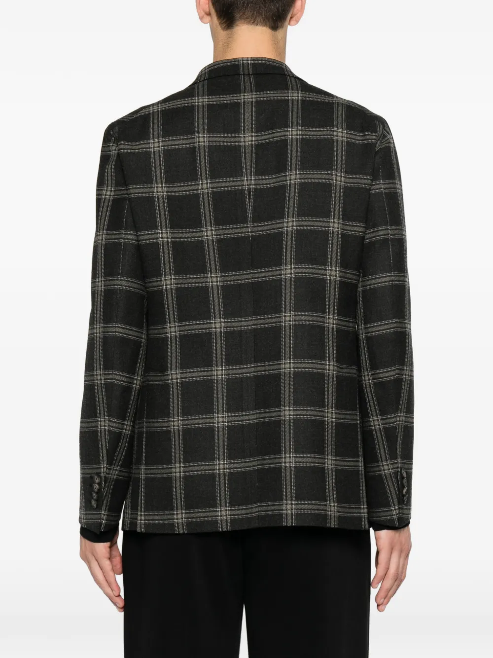 Tagliatore Geruite blazer met enkele rij knopen Grijs