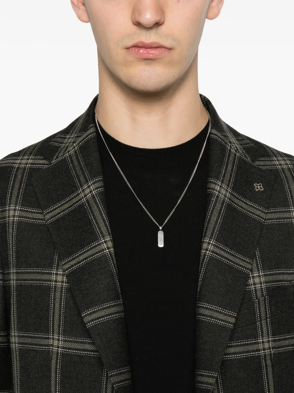 Tagliatore Geruite blazer met enkele rij knopen Grijs