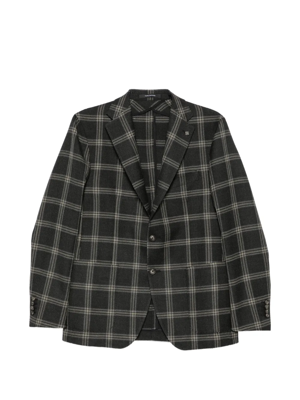 Tagliatore check-pattern single-breasted blazer - Grigio