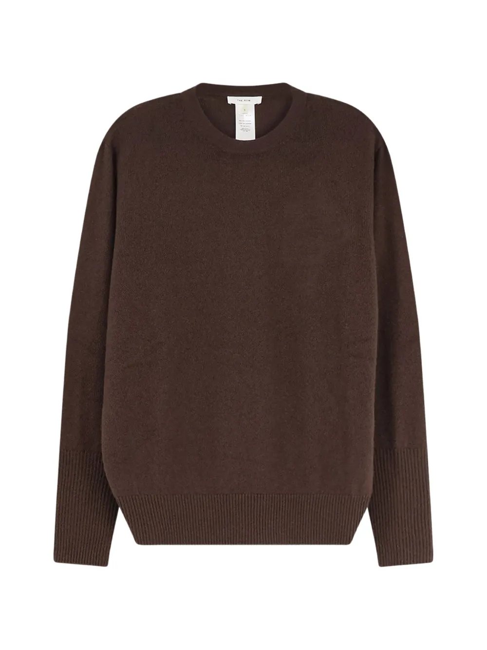 The Row Odelle crew-neck ribbed-trim sweater - Marrone